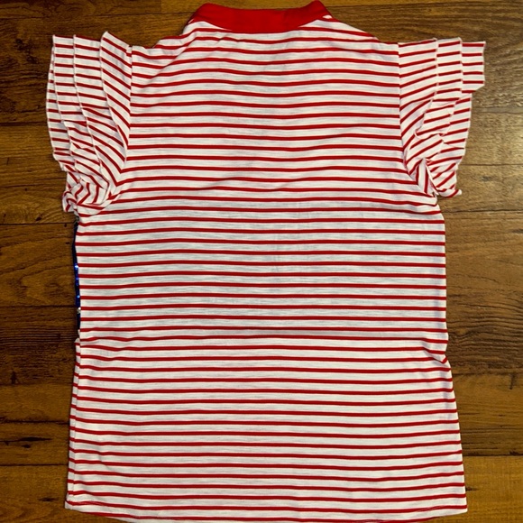 Sunshine & Rodeos • Red/White/Blue • Striped • Stars • Large • Sequins • Shirt - Picture 7 of 8